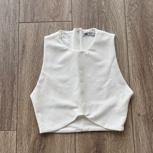 ZARA | White Sleeveless Top
